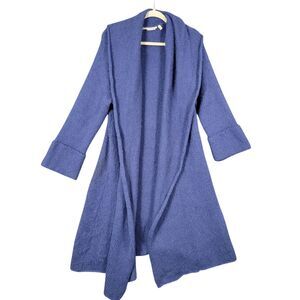 SOFT SURROUNDINGS 29825 Blue Telluride Topper Chunky Long Knit Cardigan LARGE